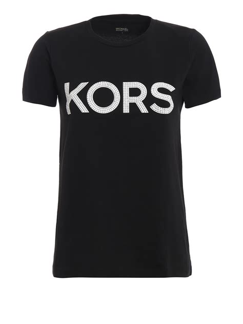 michael kors black silver stud top|michael kors t shirt.